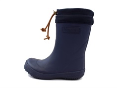 Bisgaard winter rubber boot blue with wool lining